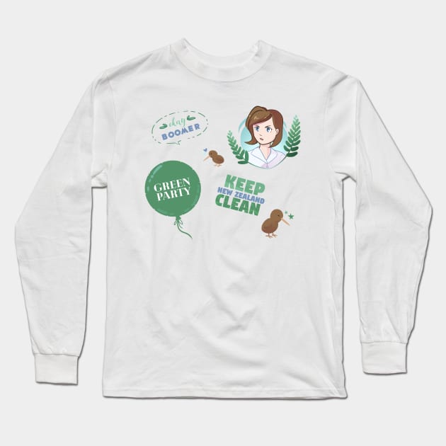 OK boomer Chloe Swarbrick Set Long Sleeve T-Shirt by yellowpomelo